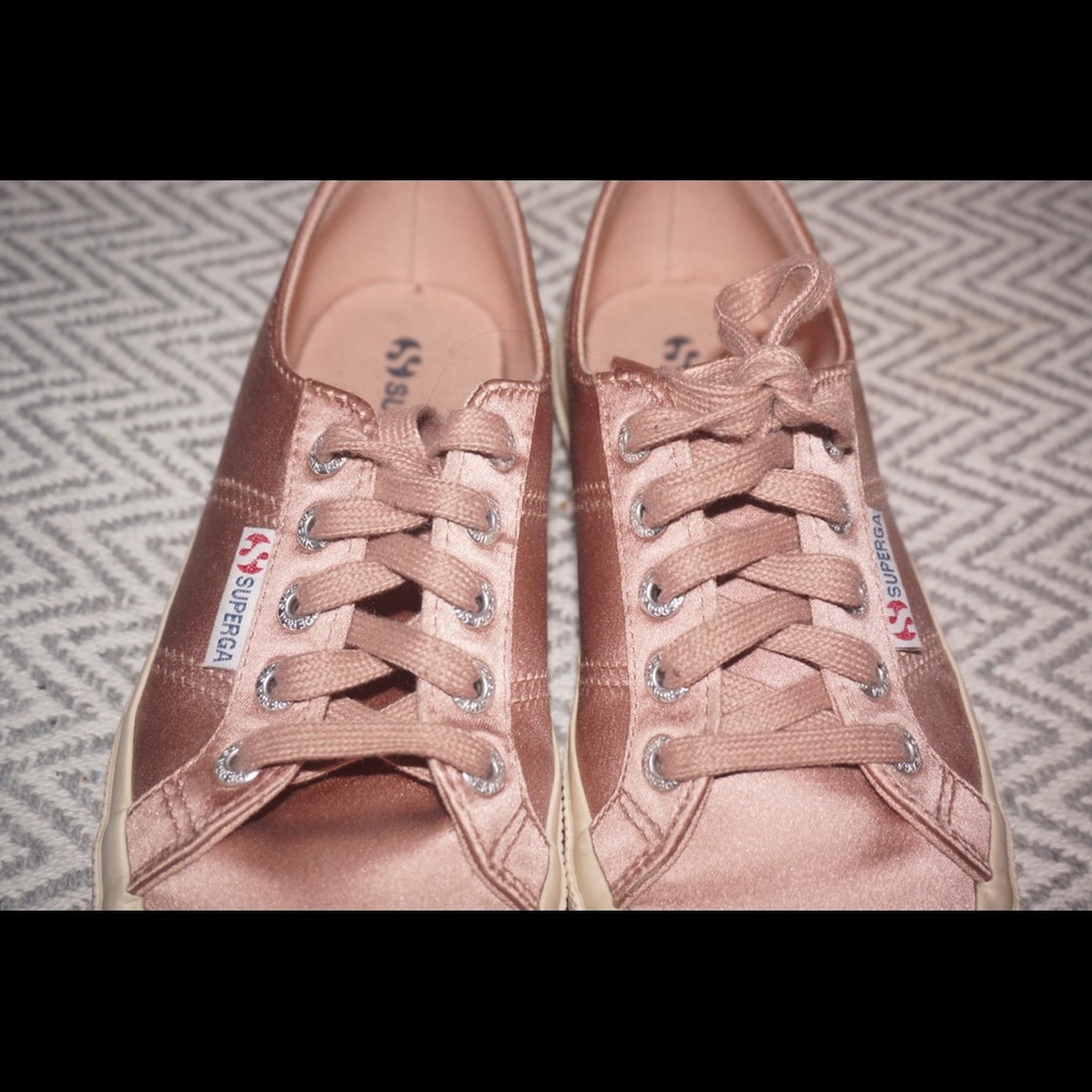 Blush Satin Superga Sneakers Sz. US6